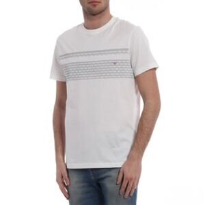 SALVATORE FERRAGAMO White
Cotton Logo Printed T-Shirt - Size M